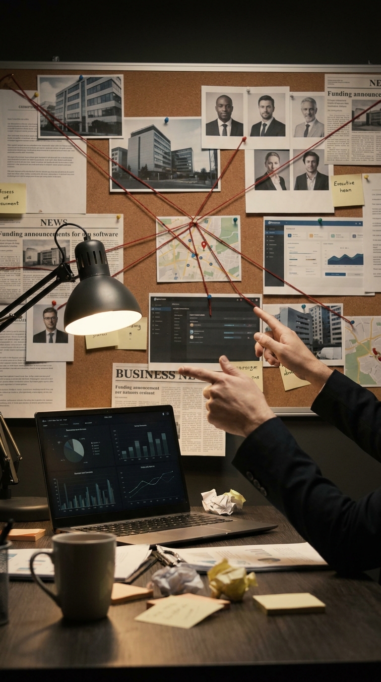 Strategist correlating multiple B2B buying signals into a compound pattern